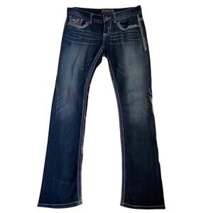 Maurices Premium Thick Stitch Dark Wash Jeans Women's Size 7/8